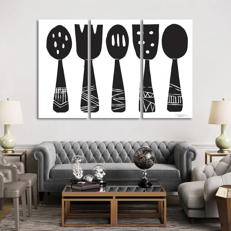 iCanvas "Kitchen Utensils" by Statement Goods 3Piece Canvas Wall Art